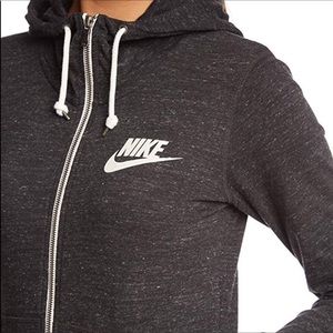 Nike Gym Vintage Zip Hoodie—Heather Black